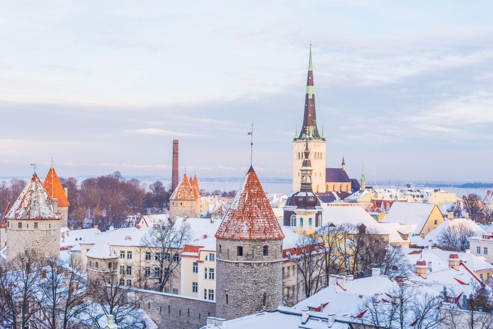 Free Image of City Covered in Snow 