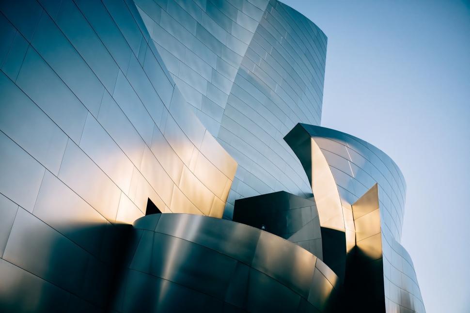 Free Image of Close Up of Building Against Blue Sky 