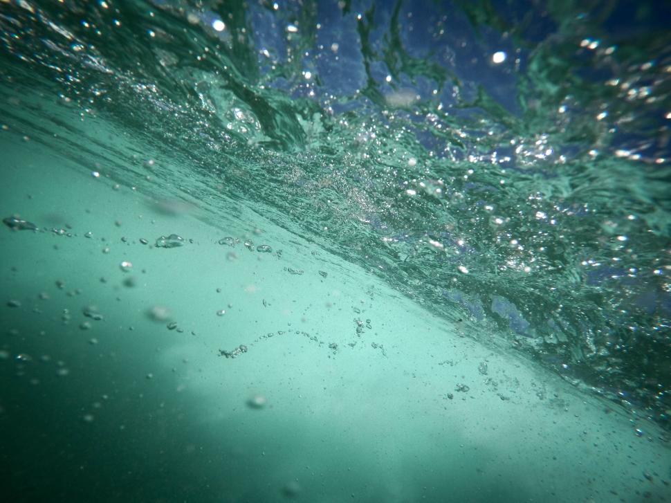 Free Image of Close Up of Water Surface With Bubbles 