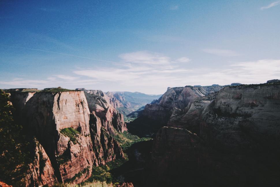 Free Image of Panoramic View of Mountains From Summit 