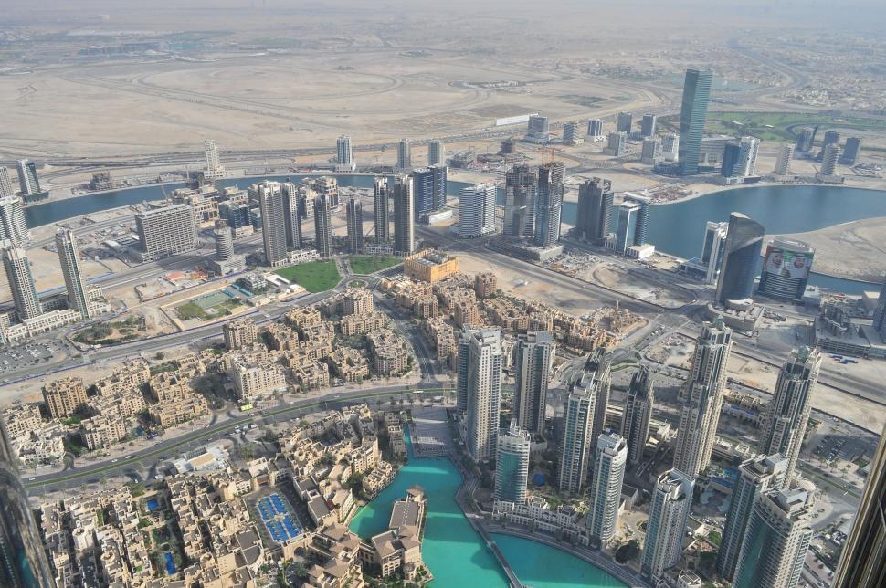 Free Image of Aerial View of City With River 