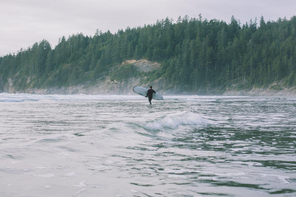 Free Image of Person Surfing With Surfboard in Water 