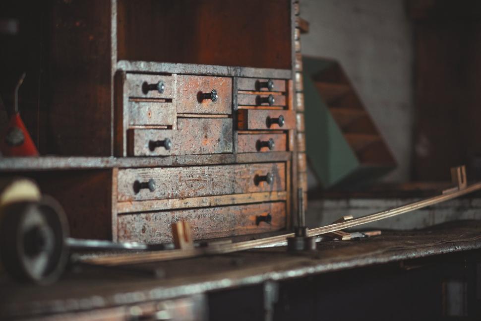Free Stock Photo of Old Metal Dresser With Multiple Drawers | Download Free  Images and Free Illustrations