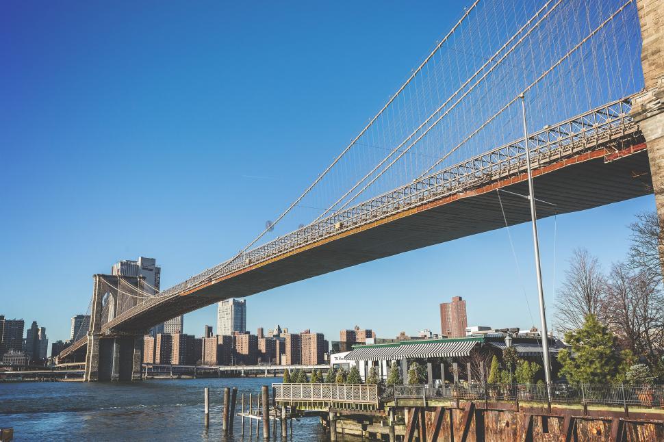Free Image of City Bridge Spanning River 