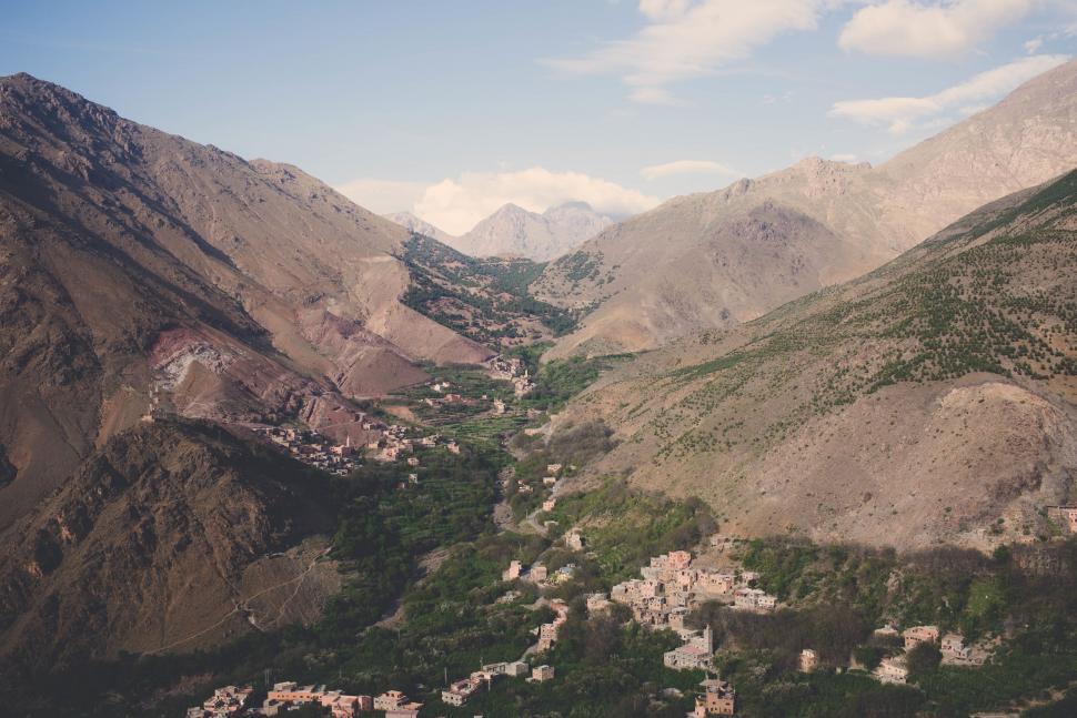 Free Image of Aerial View of Small Mountain Village 