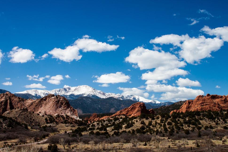 Free Image of Majestic Snow Capped Mountain Range 