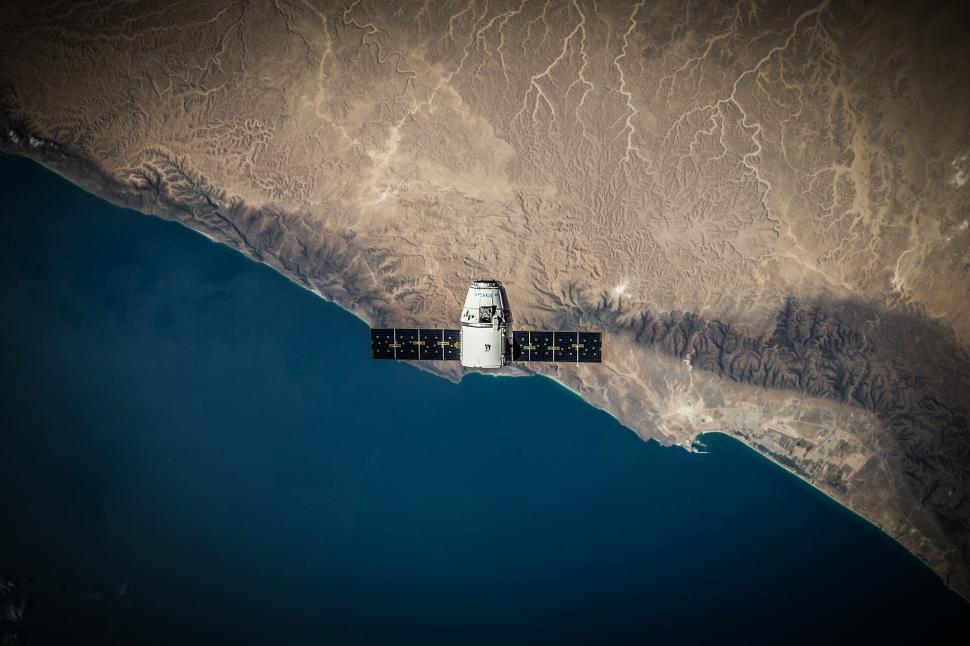 Free Image of Satellite Floating in Middle of Water 