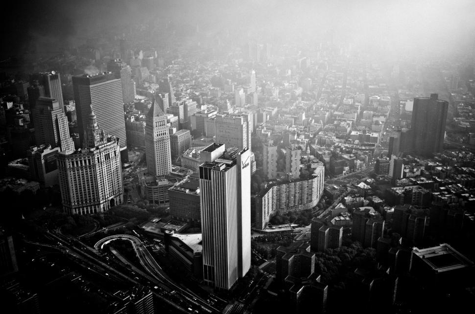 Free Image of Urban Landscape in Black and White 
