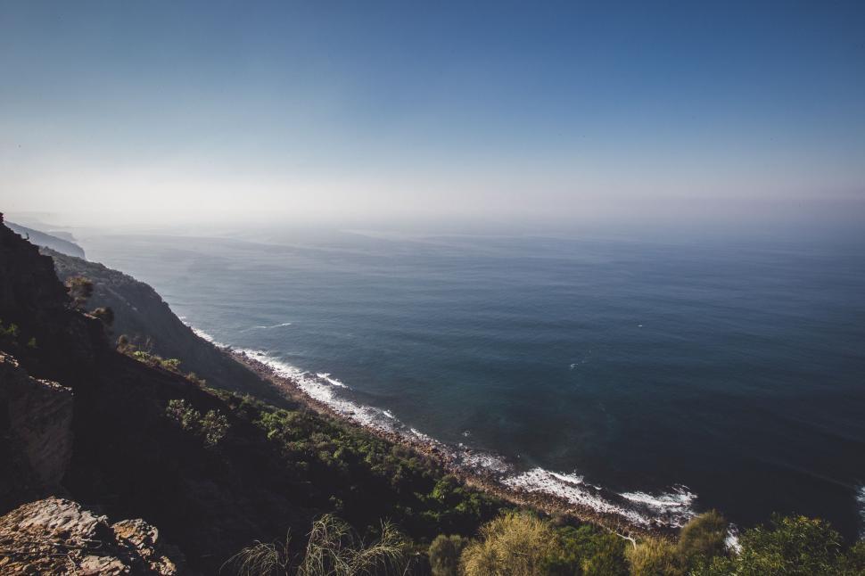 Free Image of A View of the Ocean From a Cliff 