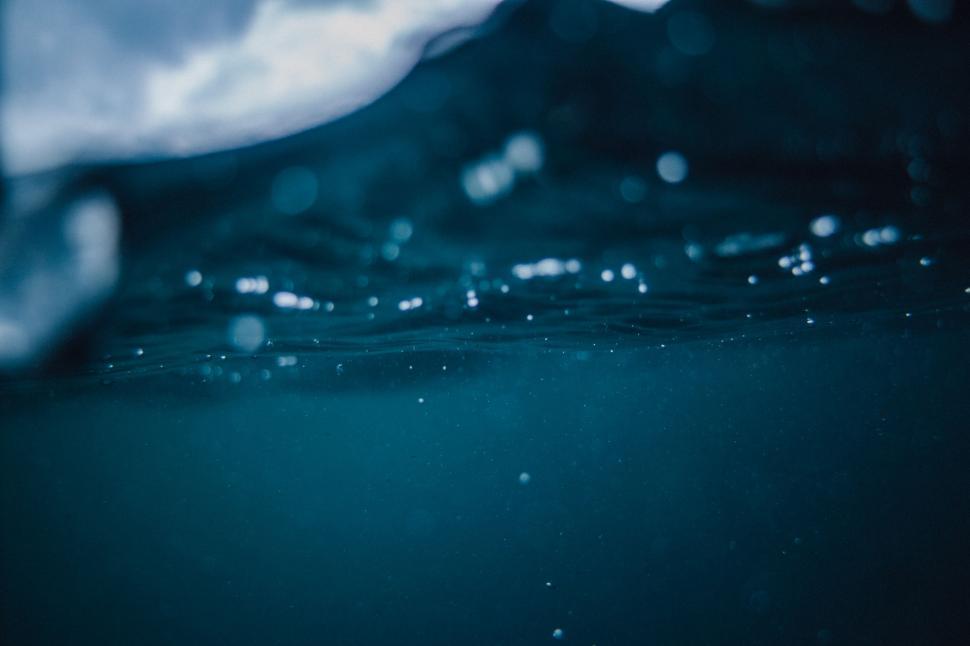 Free Image of Close Up of Water Surface With Bubbles 