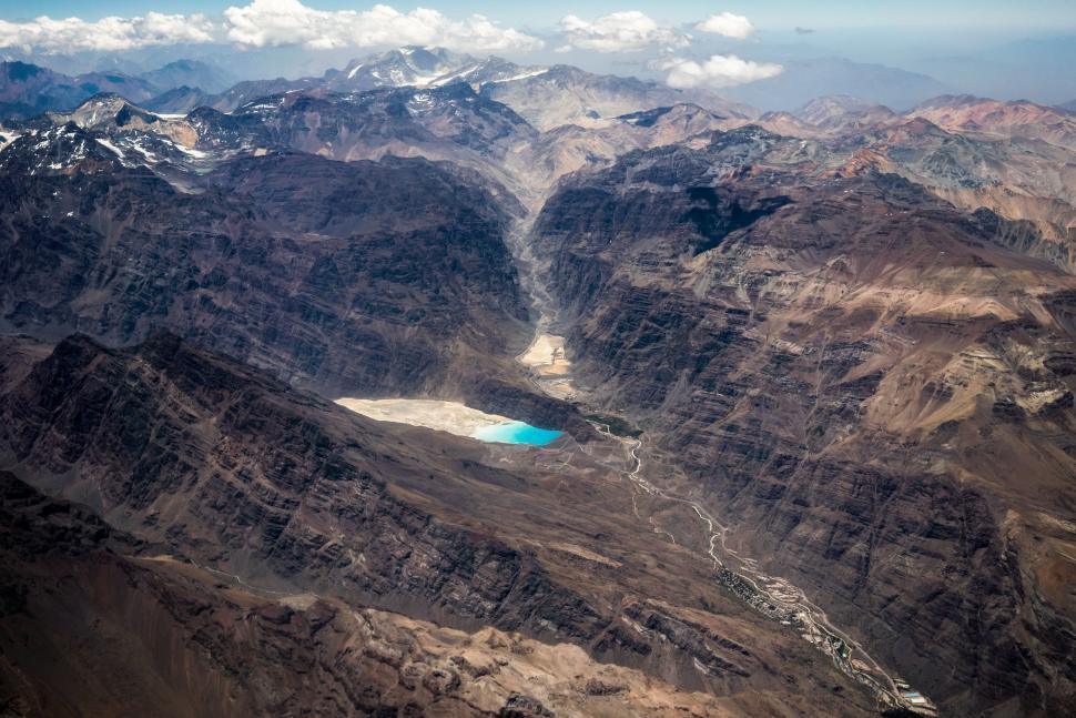 Free Image of Aerial View of Mountain Range and Lake 