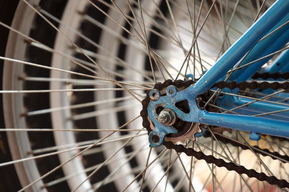 Free Image of Close Up of Bicycle Spokes 