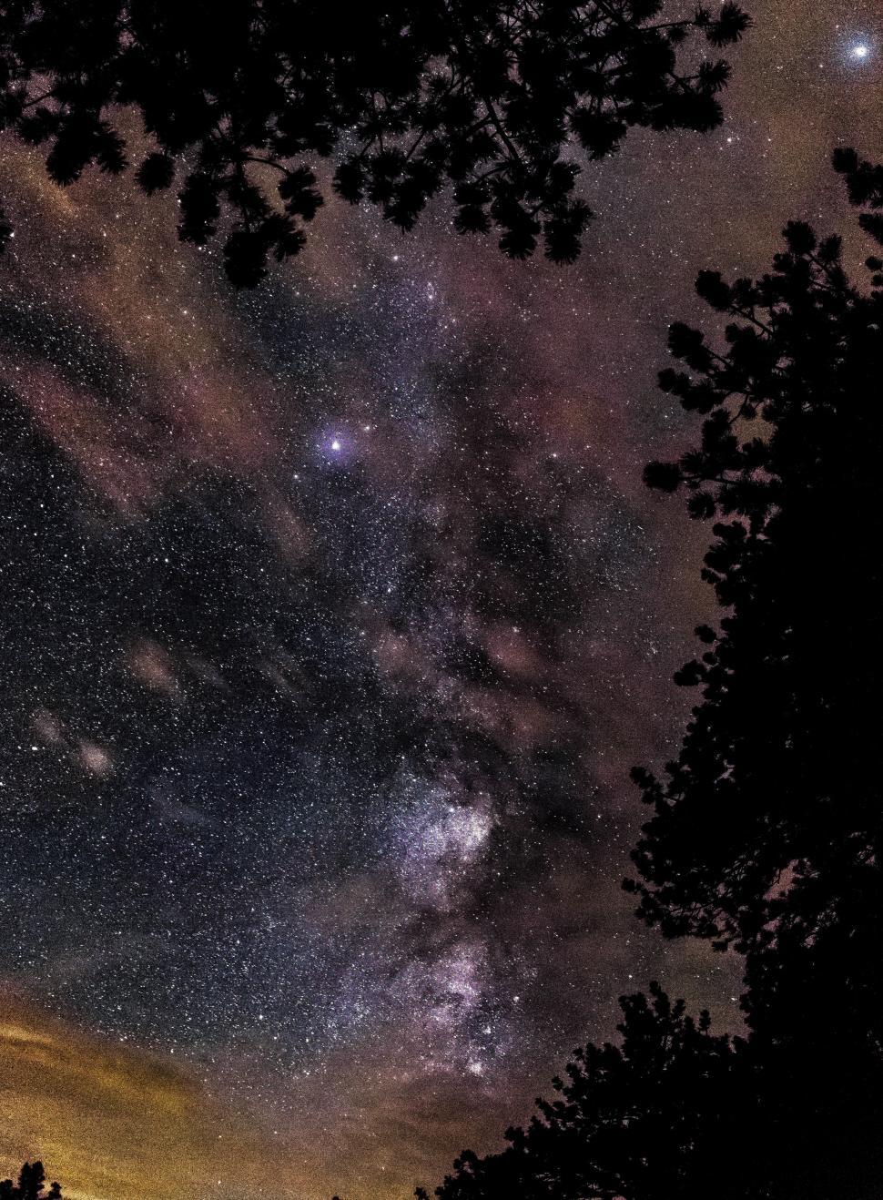 Free Image of Night Sky Filled With Stars and Clouds 