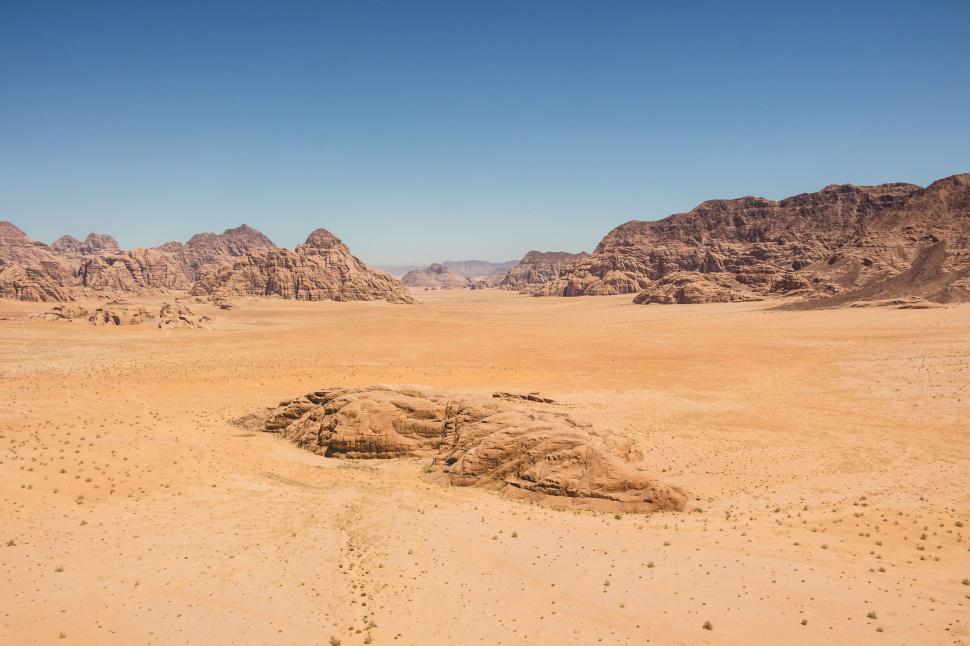Free Image of Desert Landscape With Rock Formation 