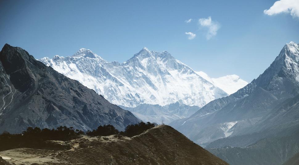 Free Image of Majestic Snow Capped Mountain Range 