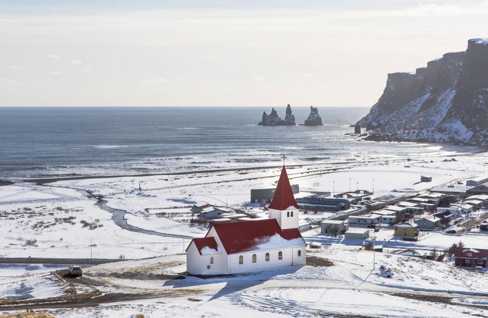 Free Image of Church Standing in Snowy Landscape 