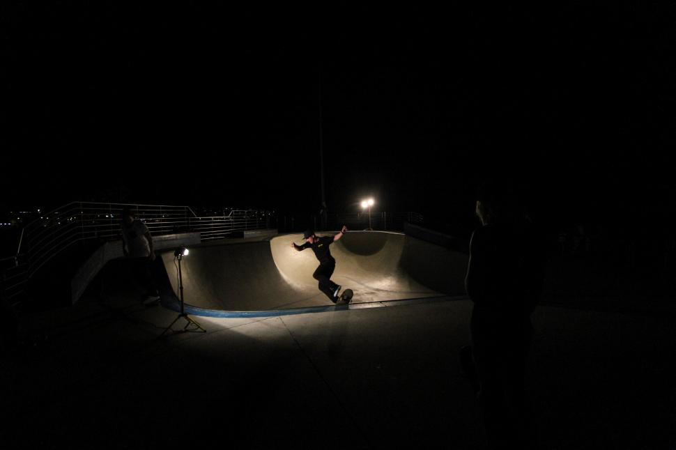 Free Image of Man Riding Skateboard Up Ramp 
