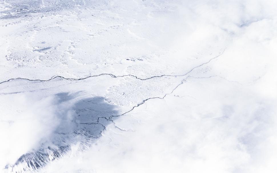 Free Image of A Satellite Image of a Large Body of Water 