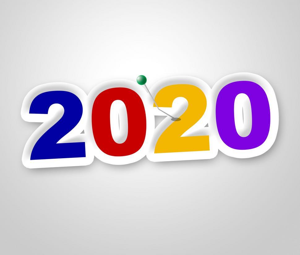 Free Image of New Year Indicates Two Thousand Twenty And Annual 