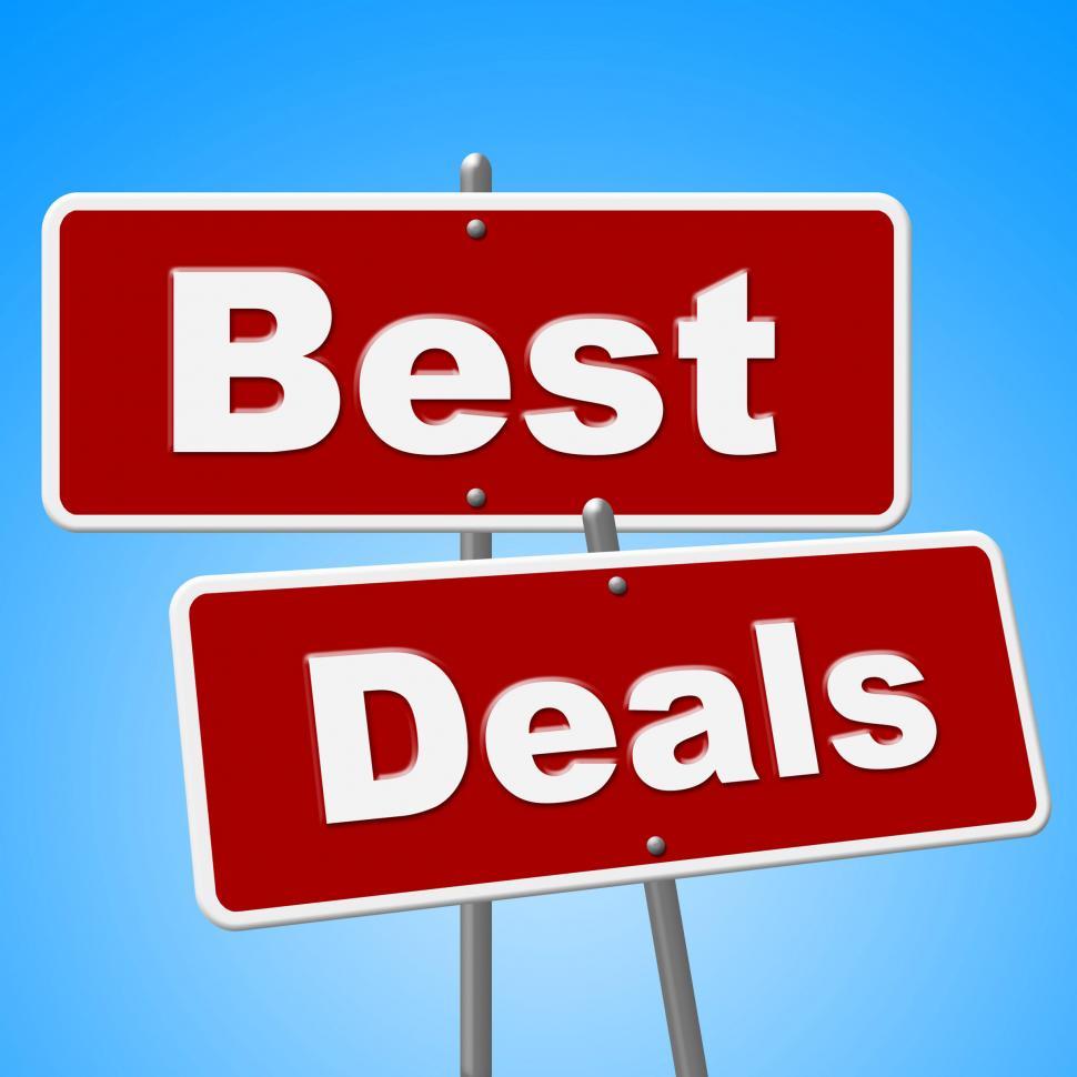 Free Stock Photo of Best Deals Signs Shows Cheap Promotion And