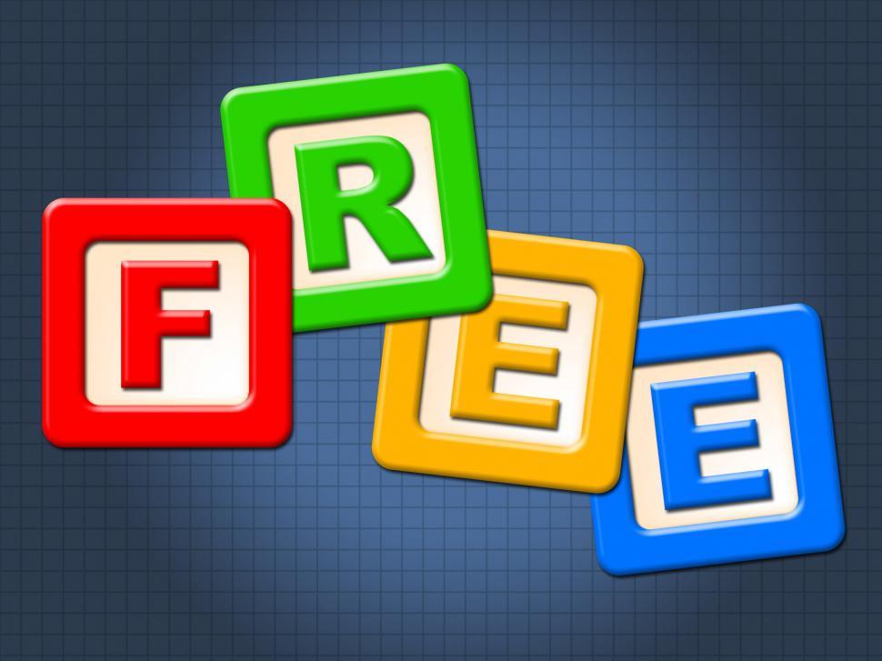 Free Image of Free Kids Blocks Shows With Our Compliments And Child 