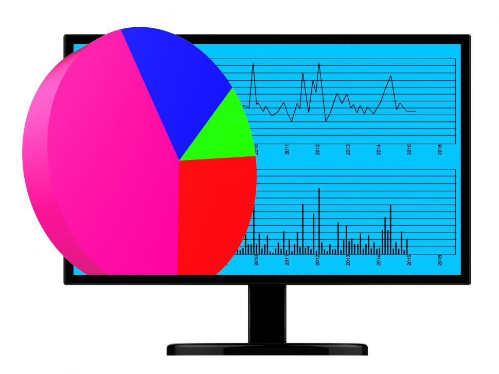 Free Image of Pie Chart Online Indicates World Wide Web And Analysis 