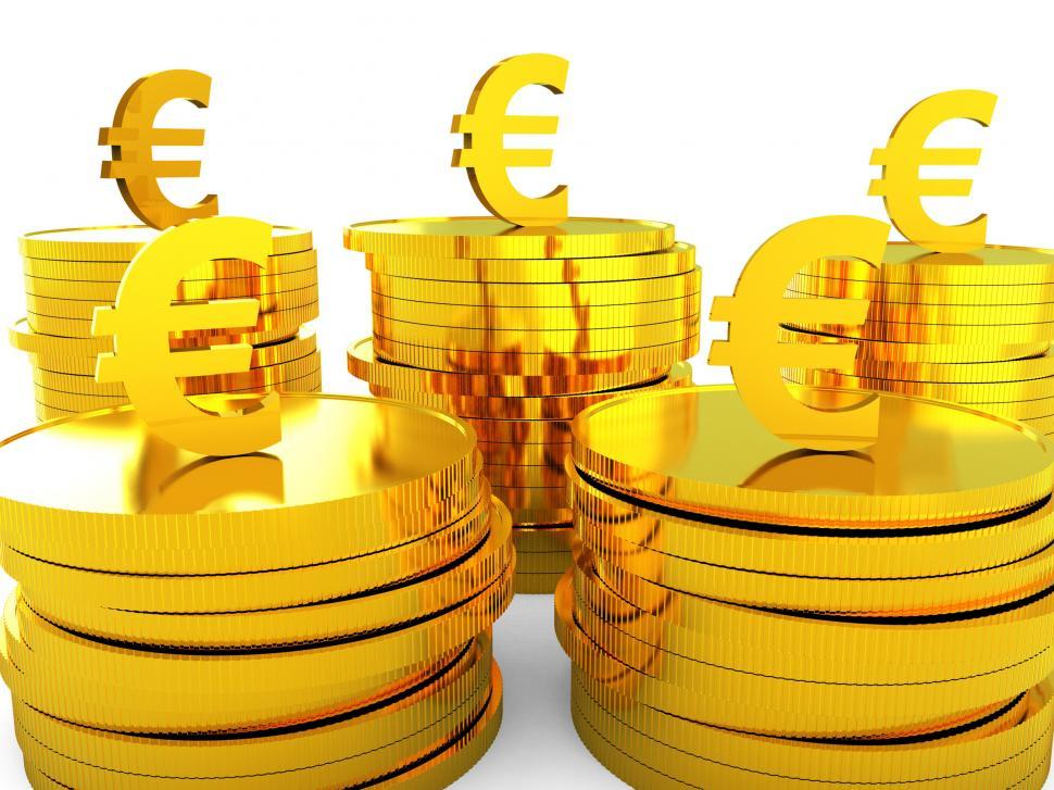 Free Stock Photo of Euro Cash Represents Money Revenue And Wealth