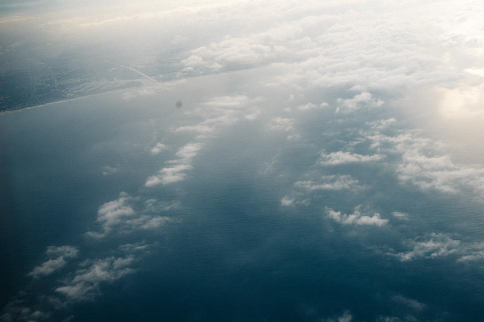 Free Image of A View of the Sky From an Airplane 