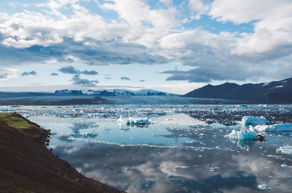 Free Image of Giant Iceberg Floating on Water 