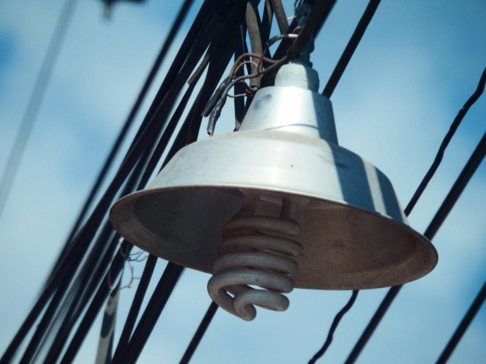 Free Image of Light on Electricity Lines  