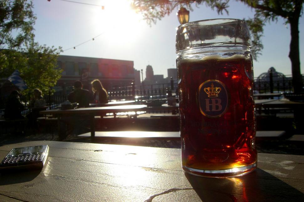 Free Image of A Glass of Beer on a Table 