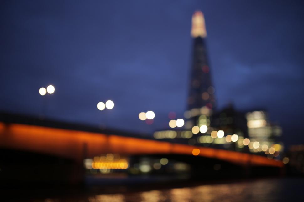 Free Image of Blurry Cityscape at Night 