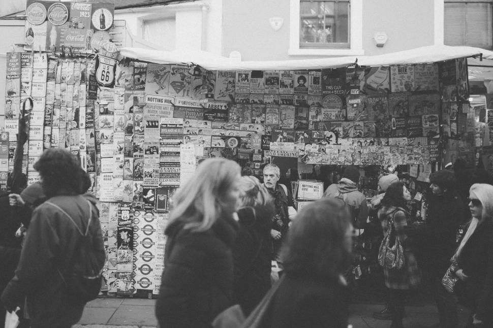 Free Image of Group of People Gathered Together in Black and White 