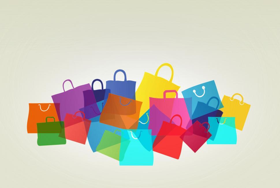 Colorful Shopping and Gift Bags - With Copyspace