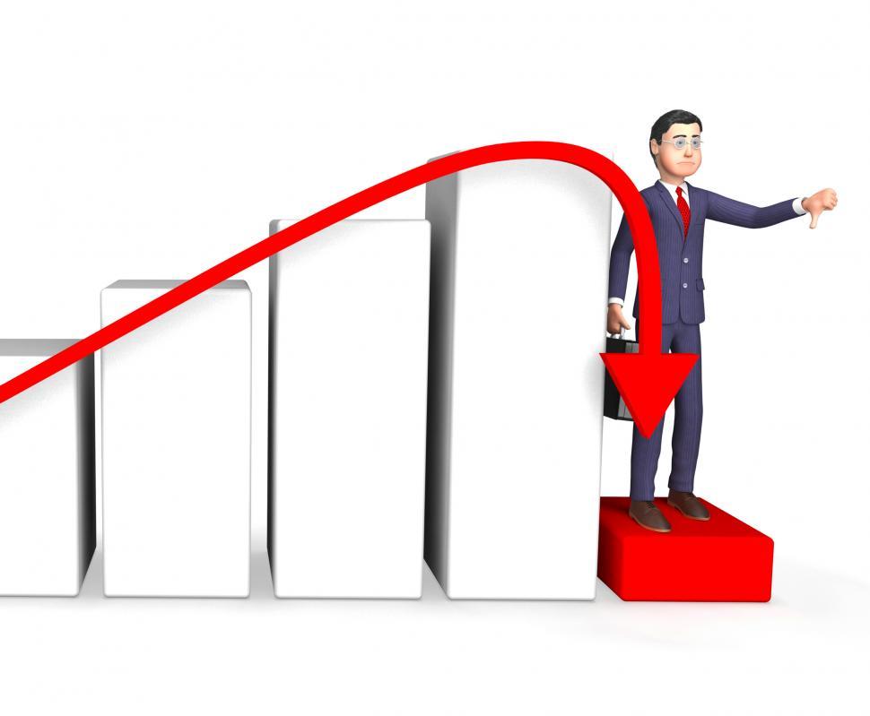 Free Image of Debt Businessman Shows Lack Of Success And Accounting 3d Renderi 