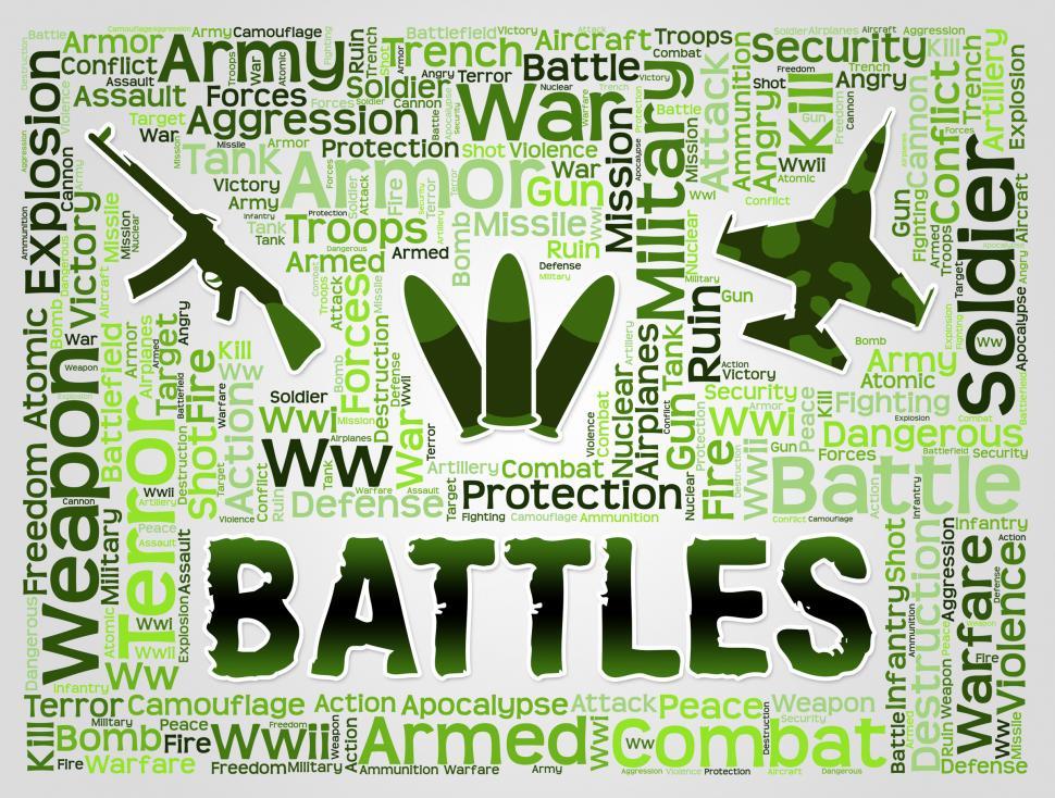 Free Stock Photo of Battles Words Represents Military Action And Affray
