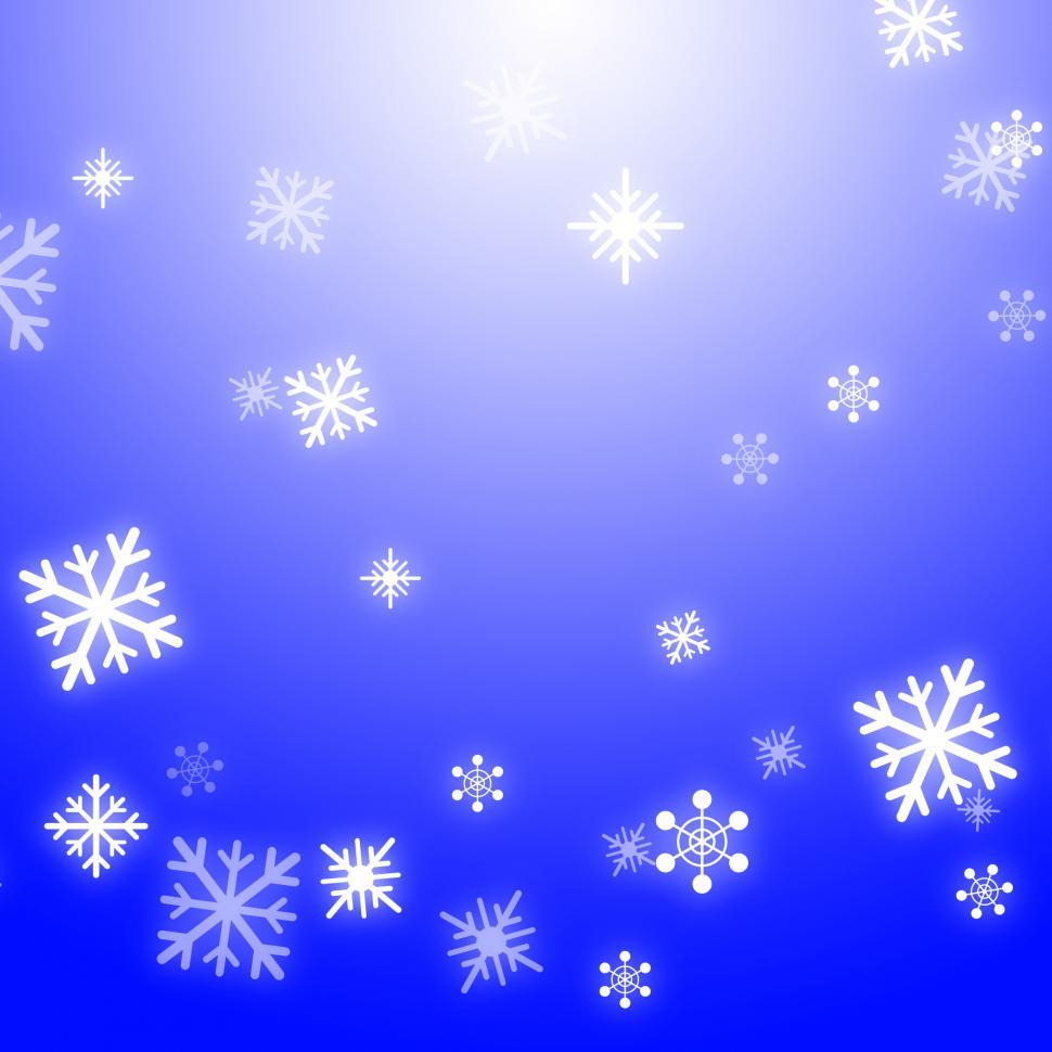 Free Stock Photo of Snow Flakes Background Shows Seasonal Wallpaper Or Snow  Pattern