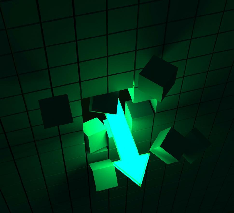 Free Image of Downward Arrow Shows Decline Or Downturn 
