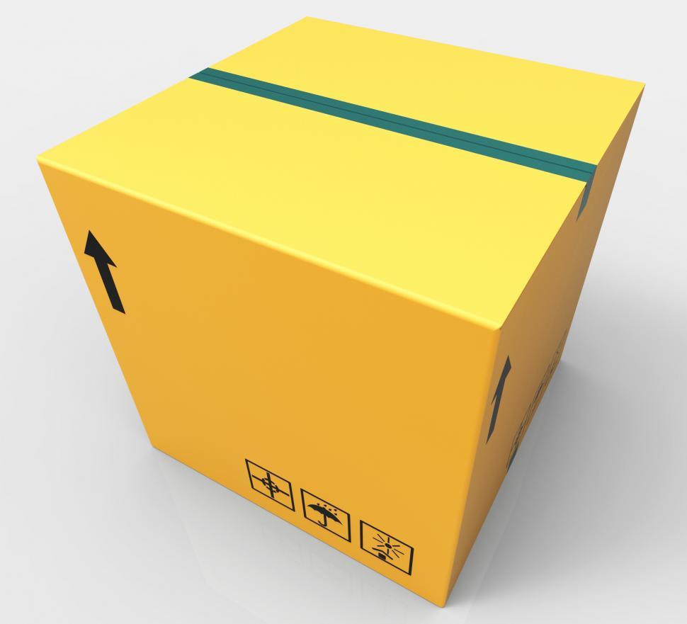 Free Image of Blank Delivery Box Shows Copyspace For Message 