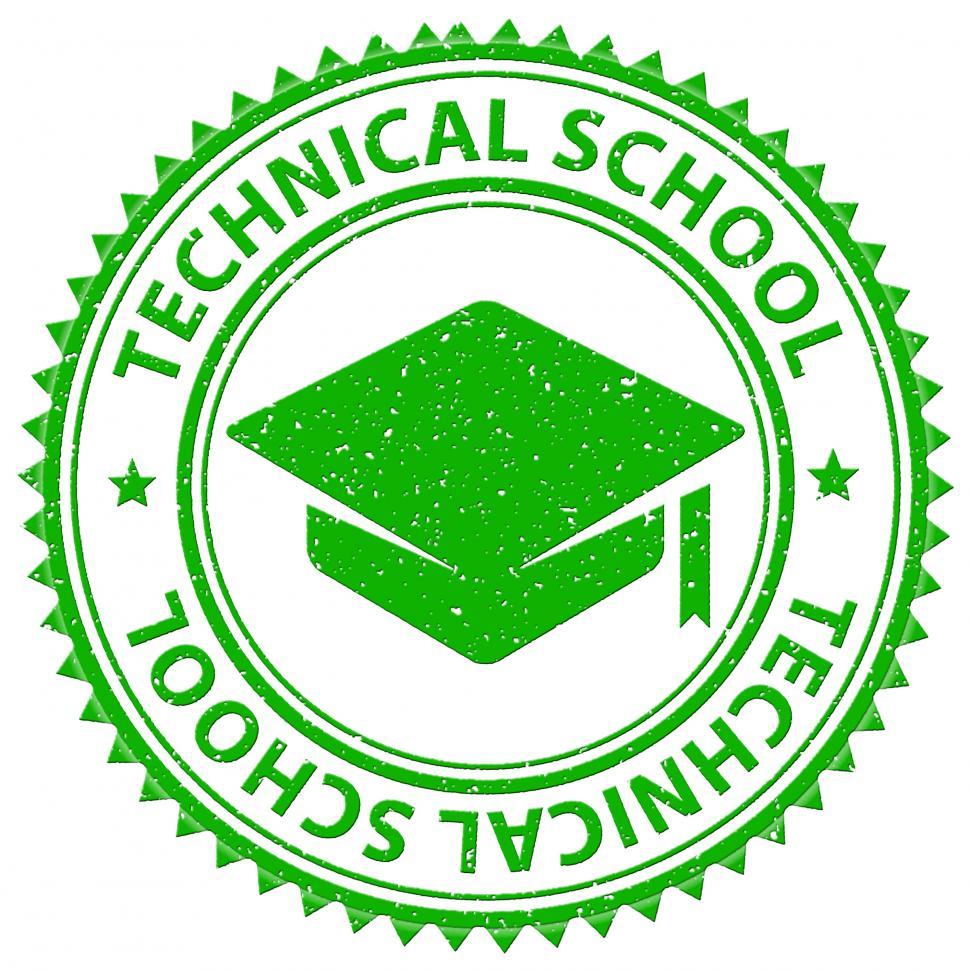 Free Stock Photo of Technical School Shows Stamp Print And Stamped ...