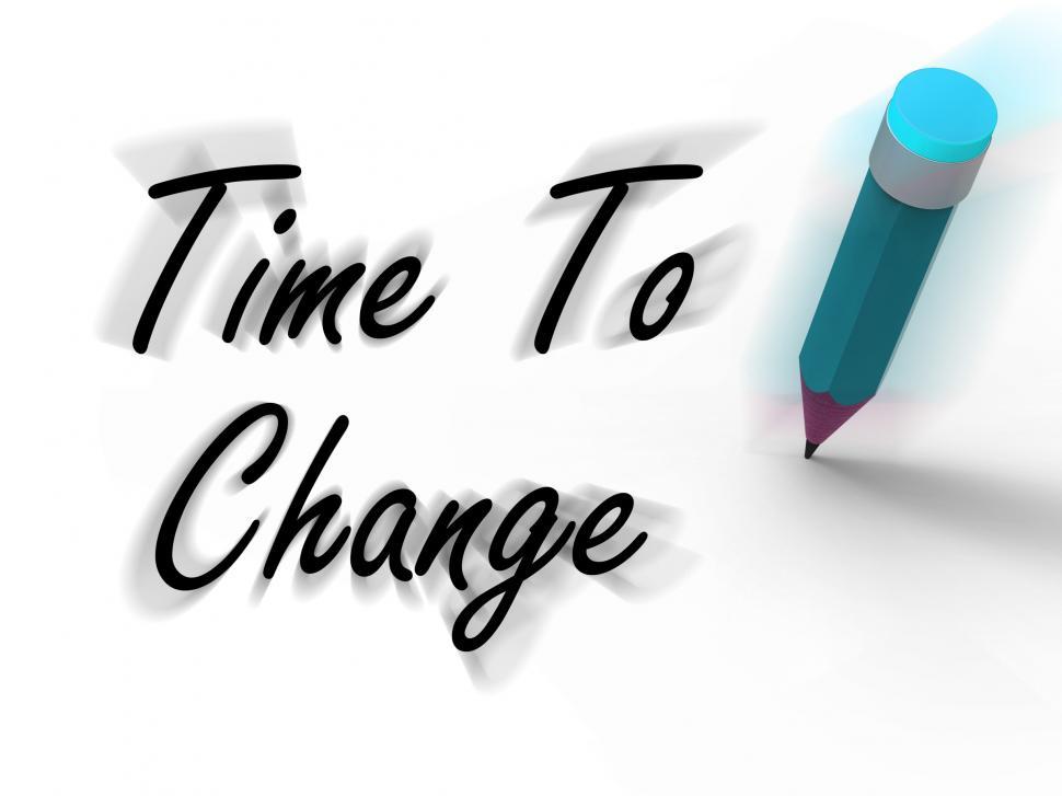 Free Image of Time to Change with Pencil Displays Written Plan for Revision 