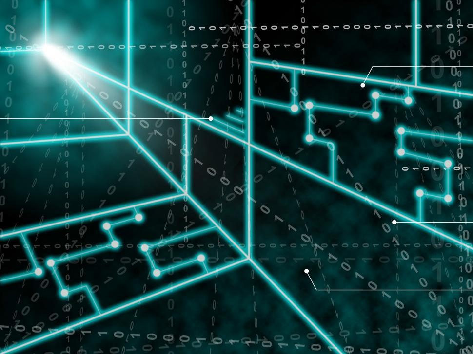Free Image of Laser Circuit Background Means Light Beams Or Shining Lasers 