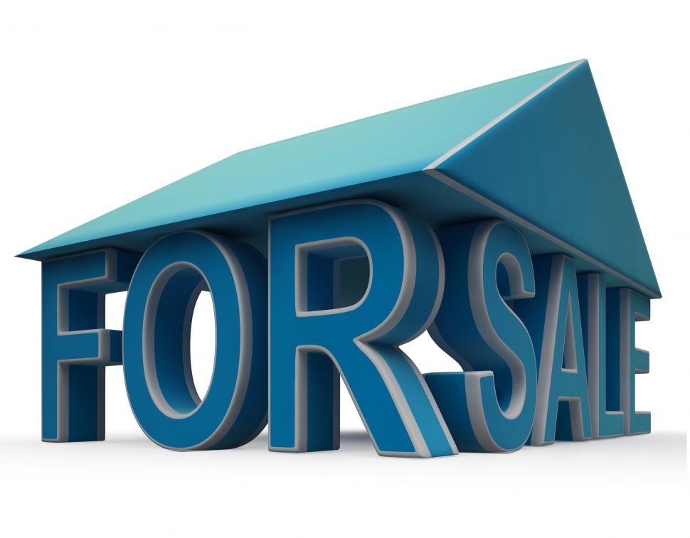 Free Image of For Sale Sign Under Home Roof 