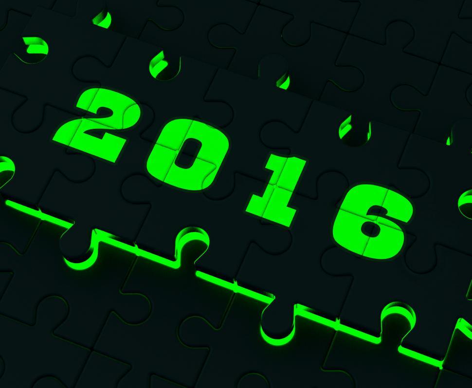Free Image of Two Thousand And Sixteen On Puzzle Shows Year 2016 Resolution 