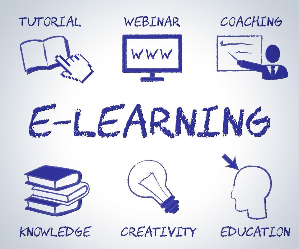 Free Image of Elearning Online Represents Web Site And Educate 