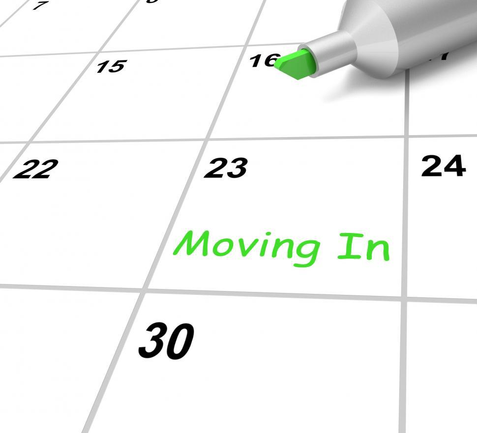 Free Image of Moving In Calendar Means New Home Or Tenancy 