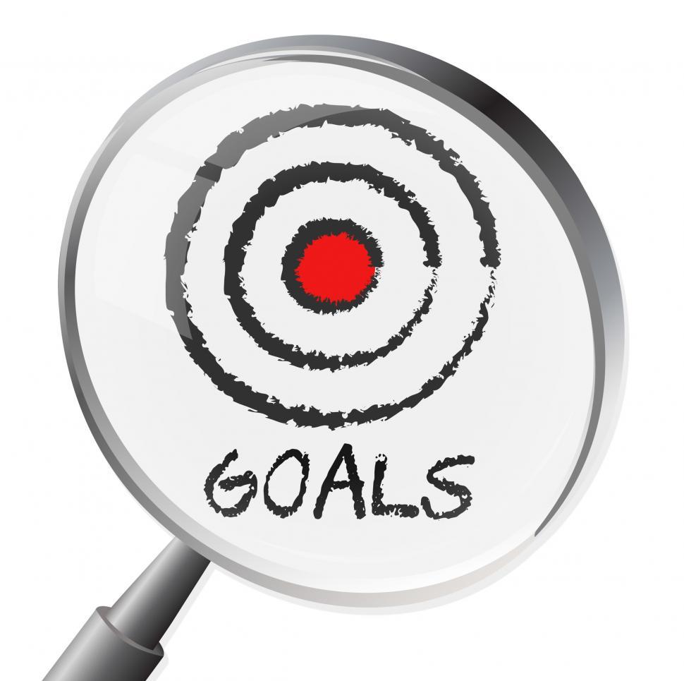 Free Image of Goals Magnifier Shows Magnify Desire And Wishes 