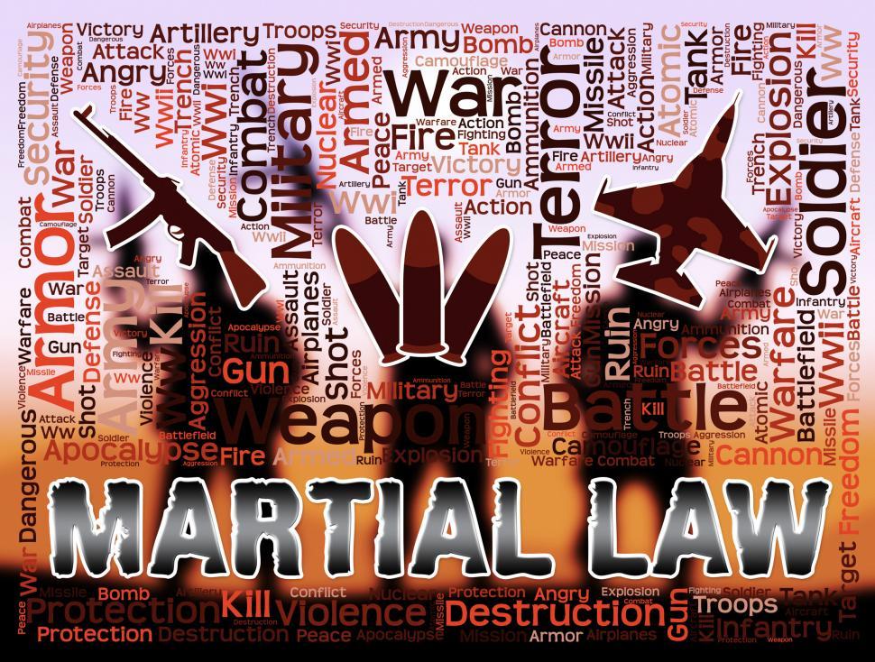 martial law definition american revolution