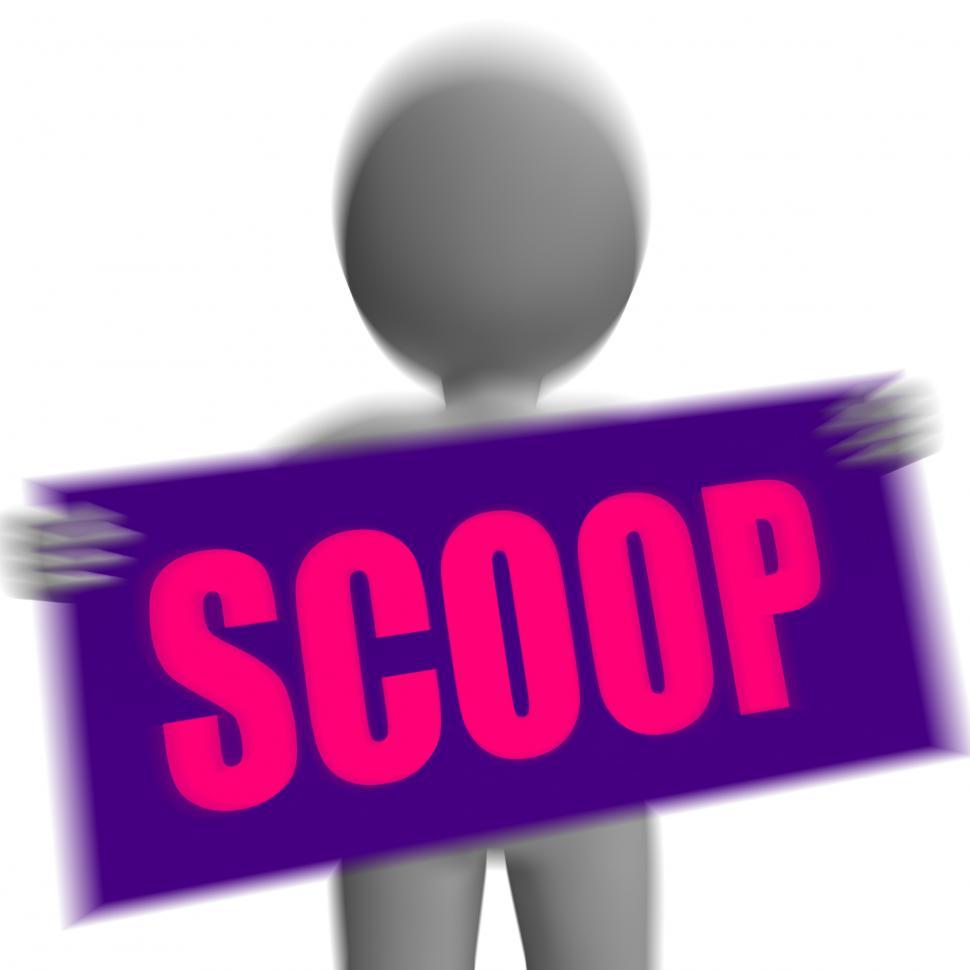 Free Image of Scoop Sign Character Displays Gossipmonger Or Intimate Tatter 