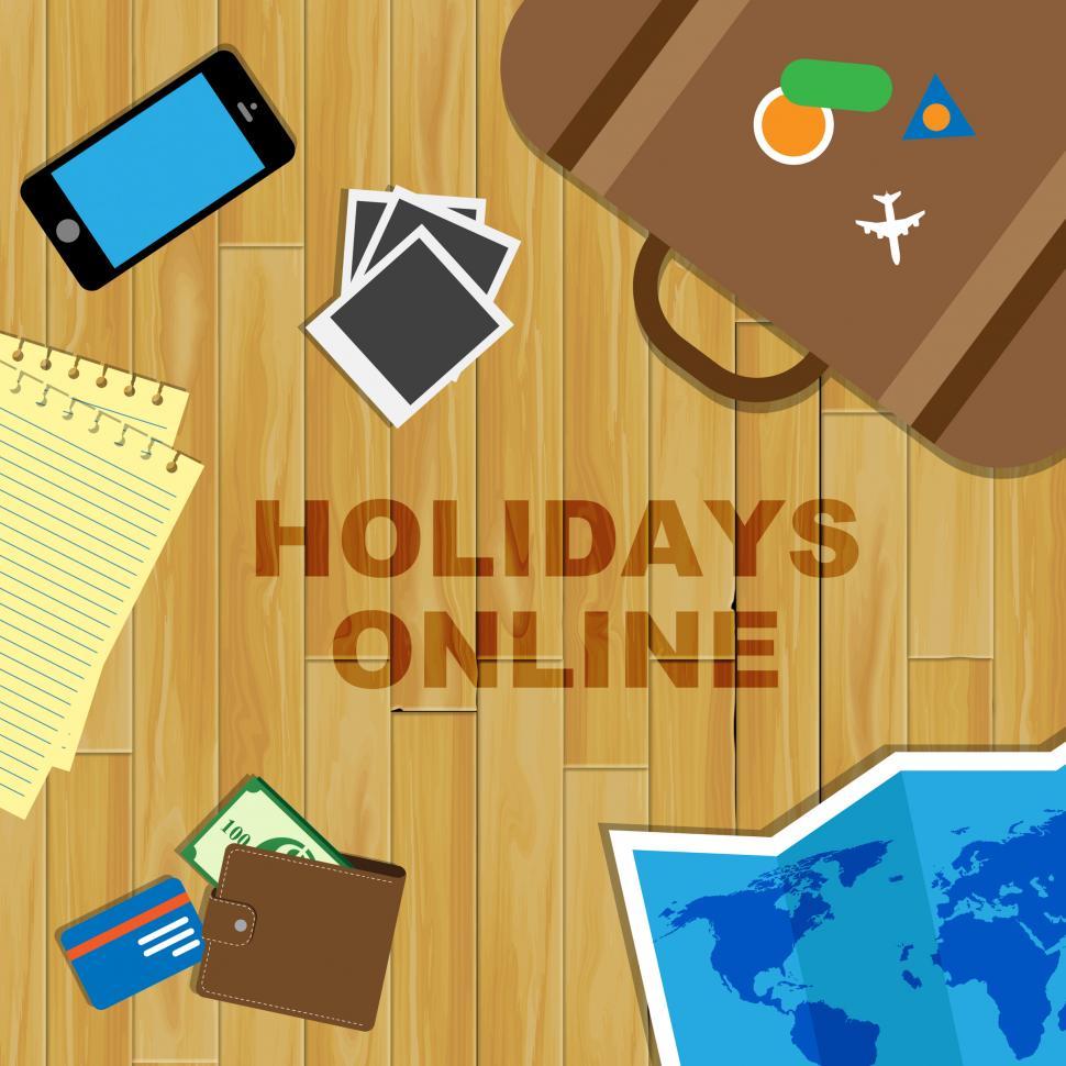 Free Image of Holidays Online Means Vacations Website And Break 